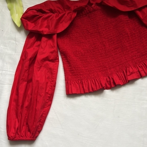 ⭐️MAJE Lenda Smocked Off-The-Shoulder Cotton Top⭐️ - Picture 6 of 11